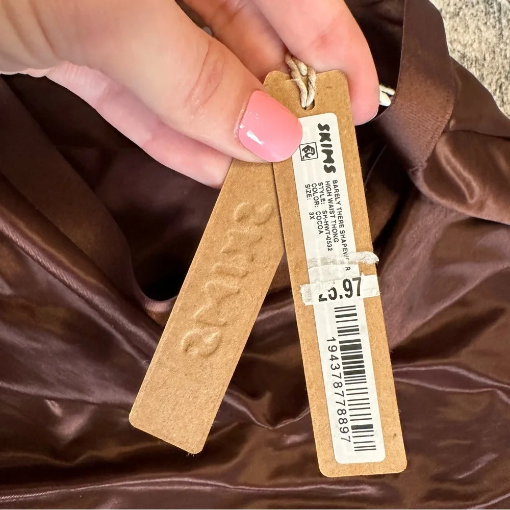 🆕Skims Barely There Shapewear High Waist Thong Cocoa - Picture 3 of 4